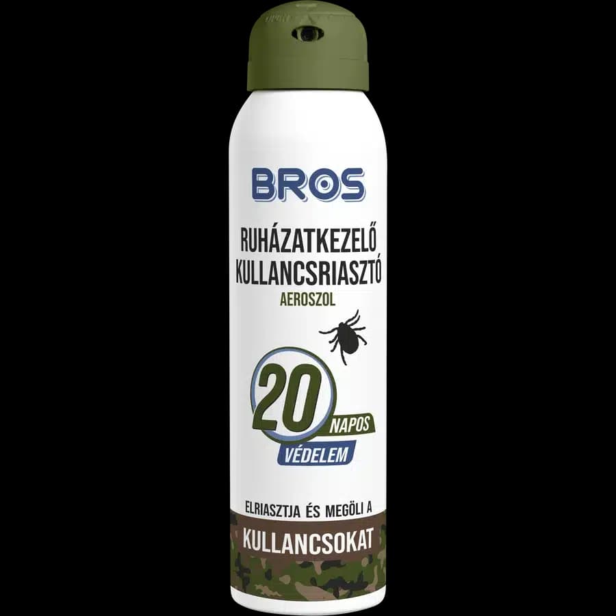 Bros szúnyog  Kullancsriasztó Aeroszol Ruhára 90ml - Akár 20 Napig Tartó Védelem!
