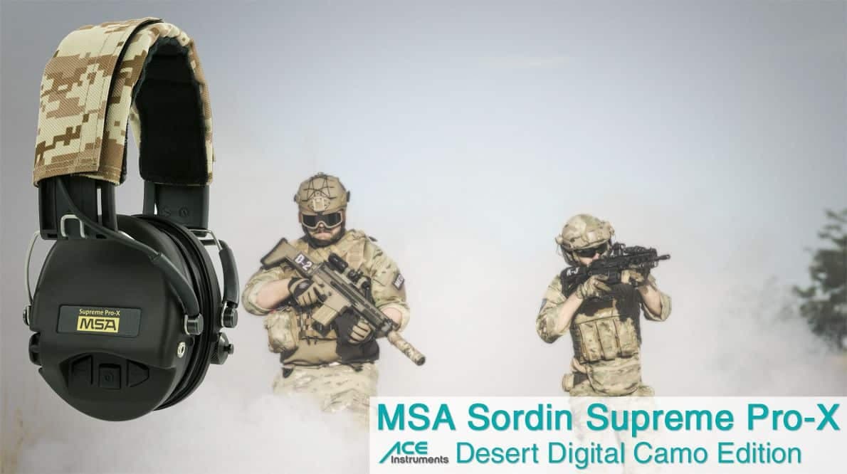 Sordin MSA Safety MSA sor400672 Supreme Pro-X ACE Edition, Desert Digital Camo Hallásvédő
