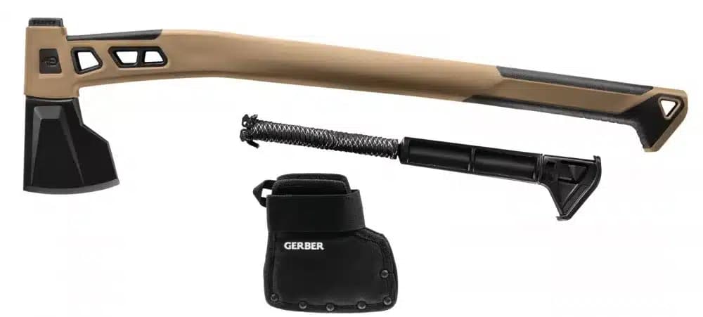 GERBER BUSHCRAFT fejsze, coyote (1059849) zombivadászathoz, erdőben