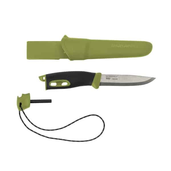 MORAKNIV COMPANION SPARK (S) kés, tokkal, szikravetővel, zöld (M-13570) Nem csak cserkészeknek