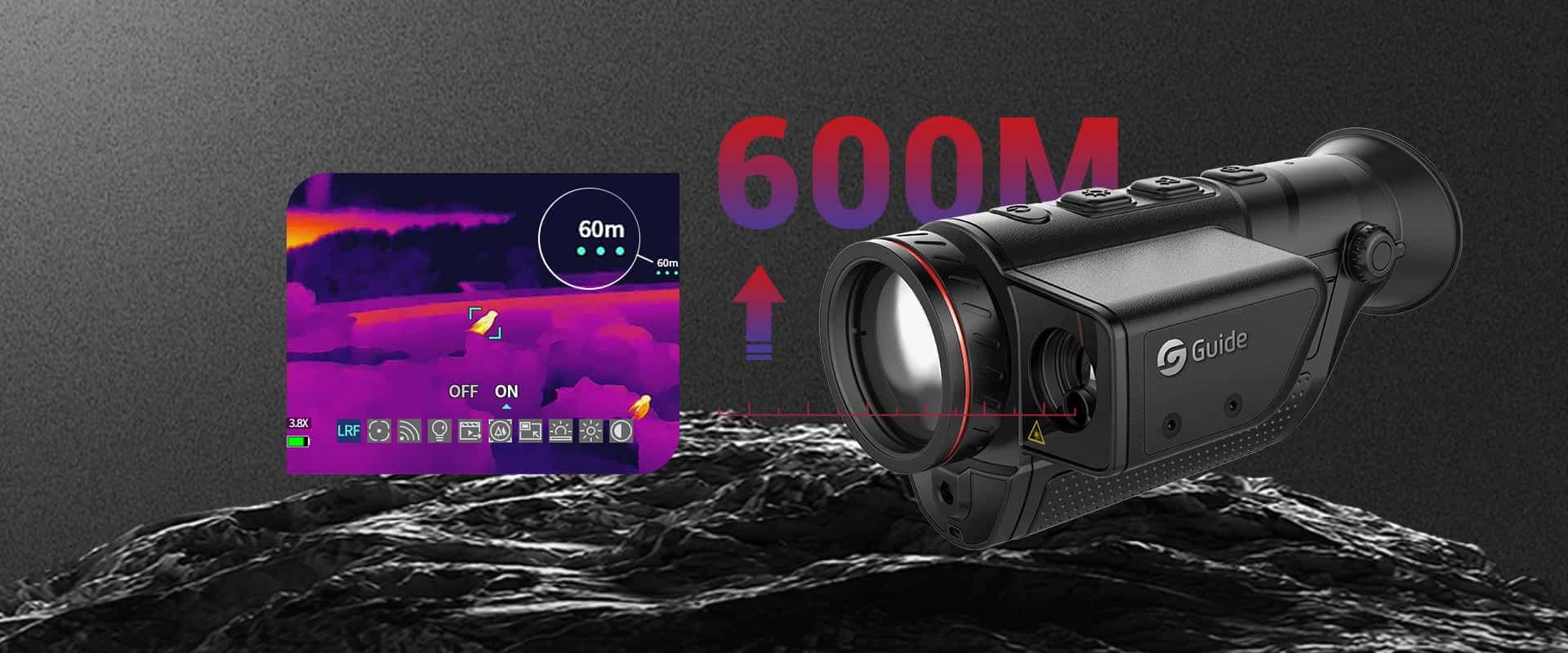 Guide TD631 LRF 35 mm-es távolságmérős 640x480 12μm
