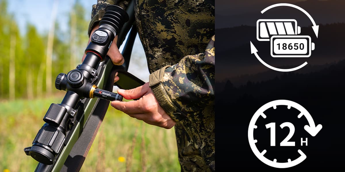 Nocpix Bolt P25R – 1200 m LRF‑es hőkamera céltávcső ballisztikai kalkulációval  3,5–14×25