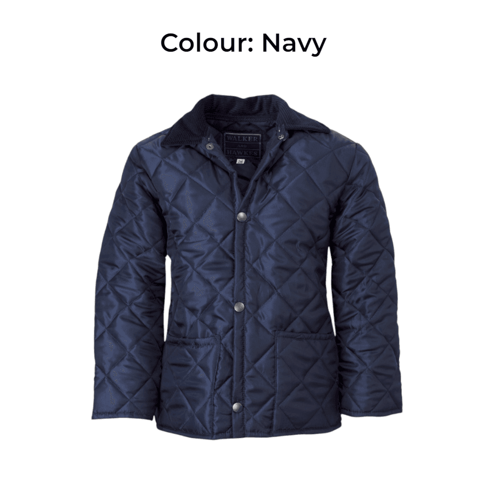 Walker & Hawkes Kids’ Quilted Bomber Husky Jacket – Klasszikus steppelt bomberdzseki gyerekeknek