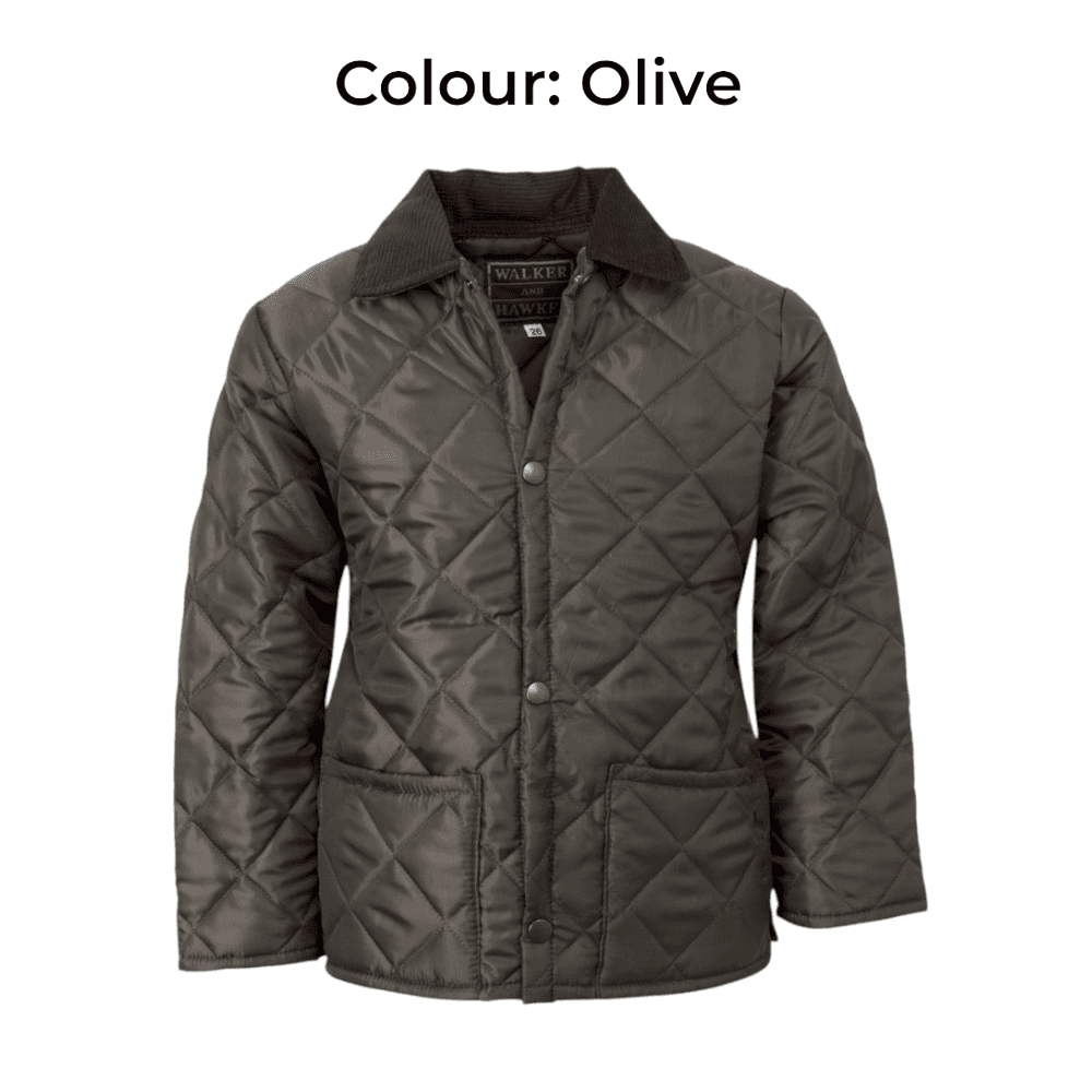 Walker & Hawkes Kids’ Quilted Bomber Husky Jacket – Klasszikus steppelt bomberdzseki gyerekeknek