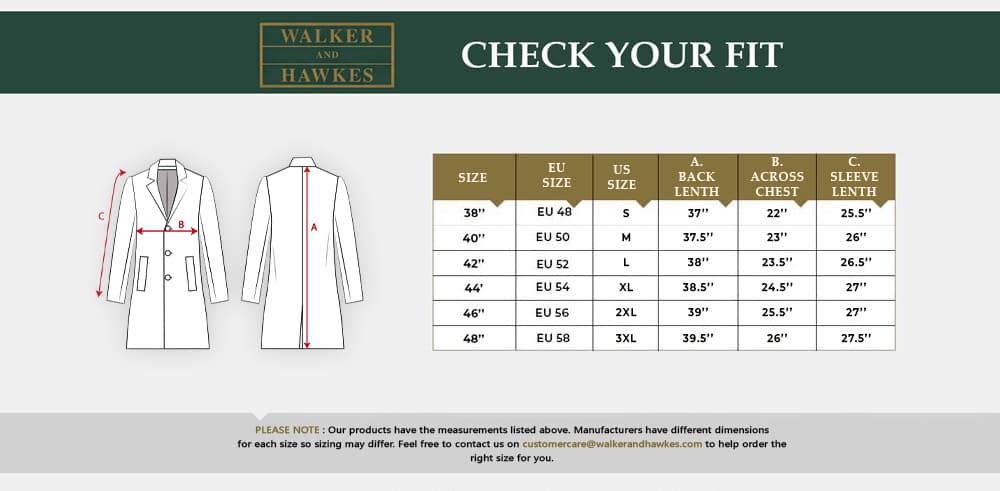 Walker & Hawkes Jack Murphy Owen Tweed Középhosszú Kabát