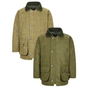 Walker & Hawkes Children’s Derby Tweed Noah Shooting Jacket – Klasszikus tweed stílus gyerekeknek