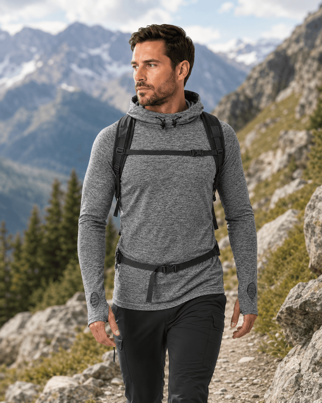 Tactical Kámzsagalléros felső,-kapucnis  Tactical Kámzsagalléros
