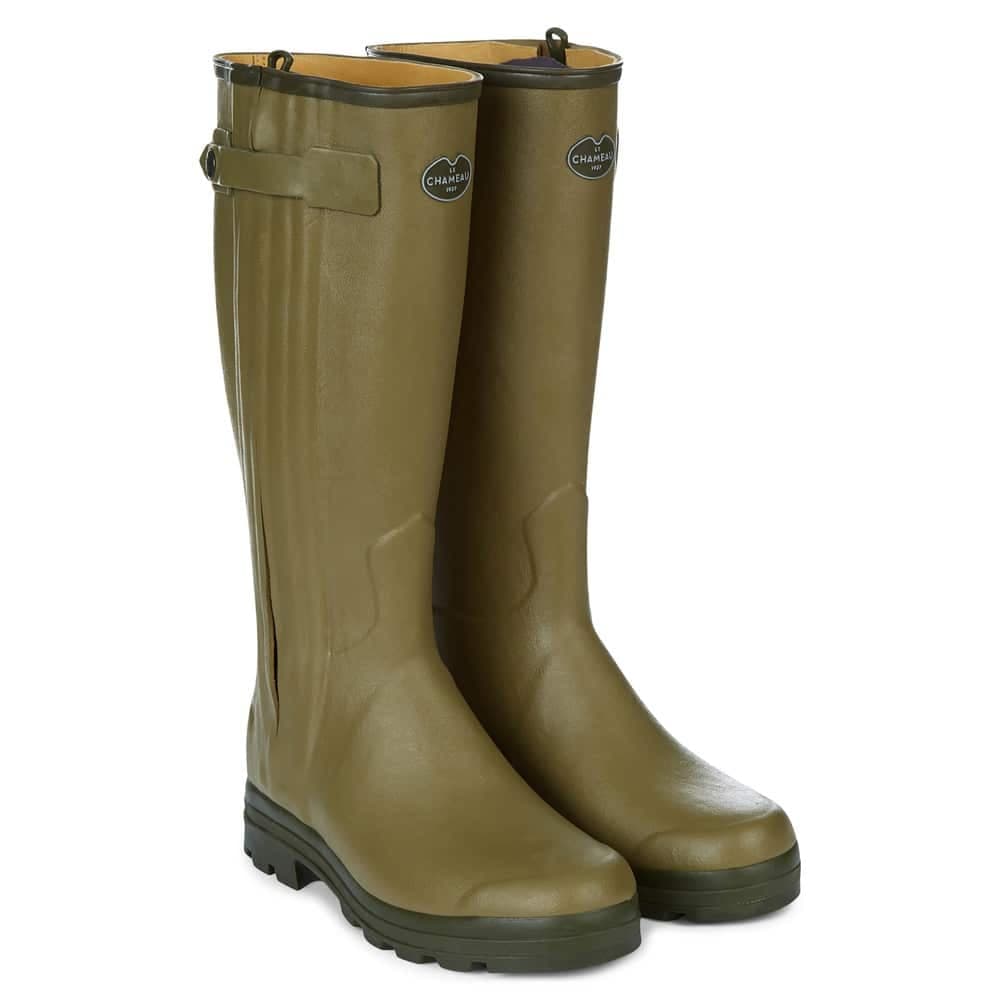 Le Chameau Chasseur Cuir Bőr béléssel csizma