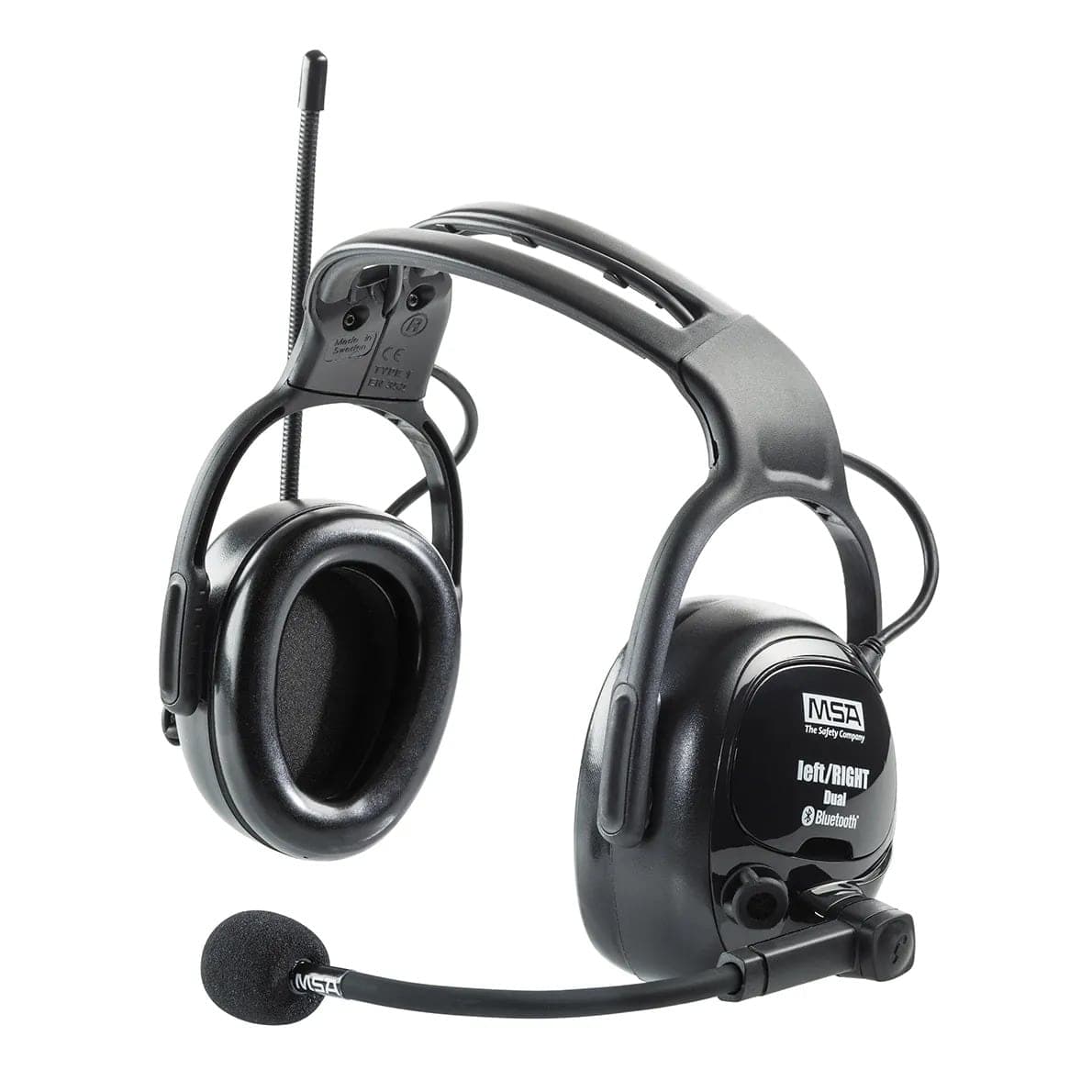 MSA hallásvédő fültok, leftRIGHT WW Dual, AUX-bemenet, Bluetooth, UKW-Radio und Mikr.