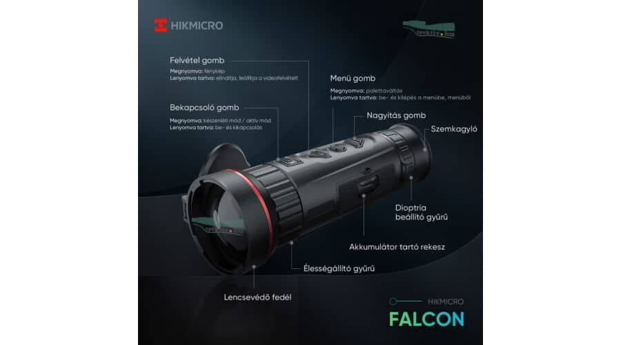 HIKMICRO Falcon FQ35 kézi hőkamera kereső
