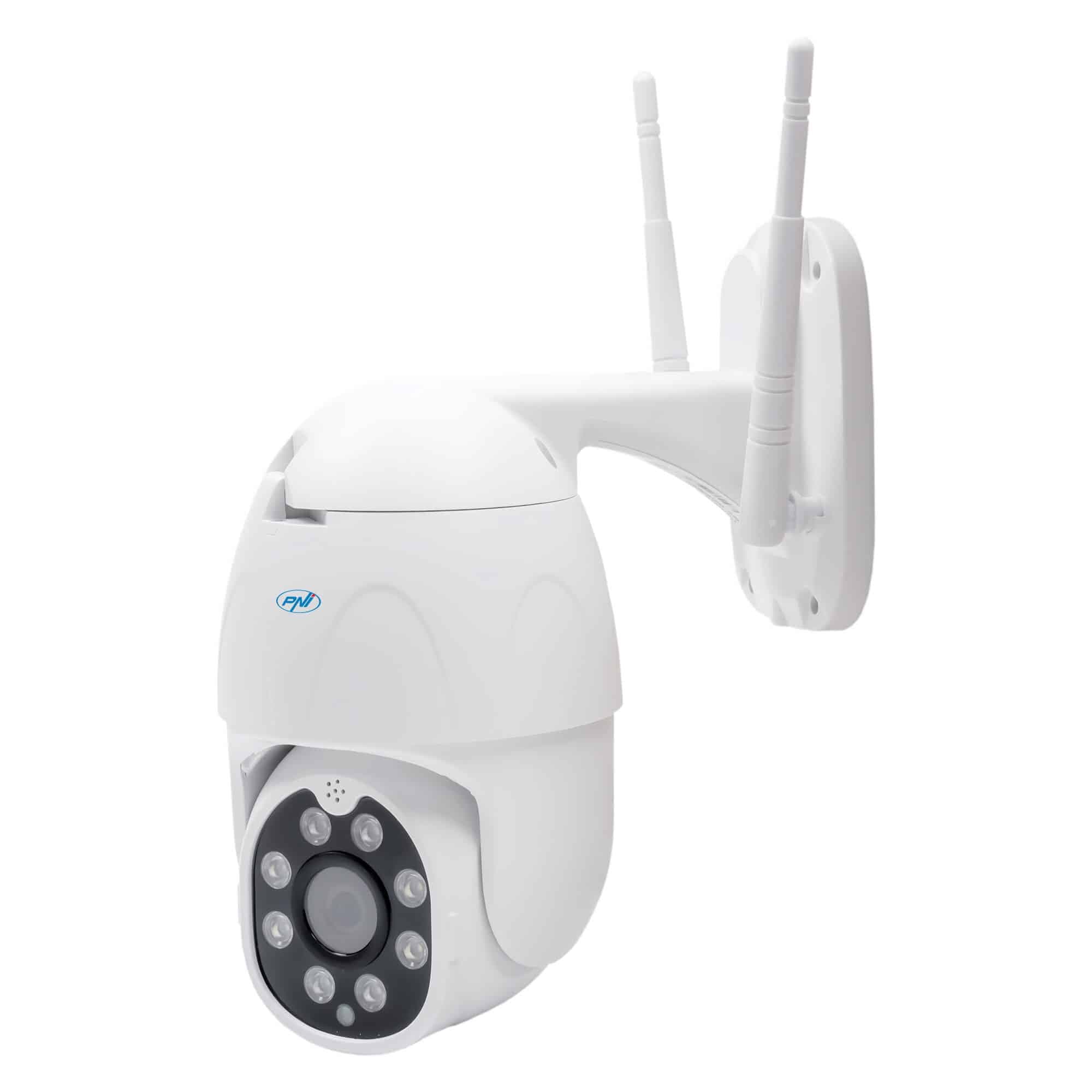 PNI IP230T 1080P vezeték nélküli videó megfigyelő kamera H264 + PTZ + 128 GB microSD, Night Vision, Tuya alkalmazás, P2P, Android, iOS, beltéri és kültéri használatra, mozgás utáni forgatás, mozgásriasztás