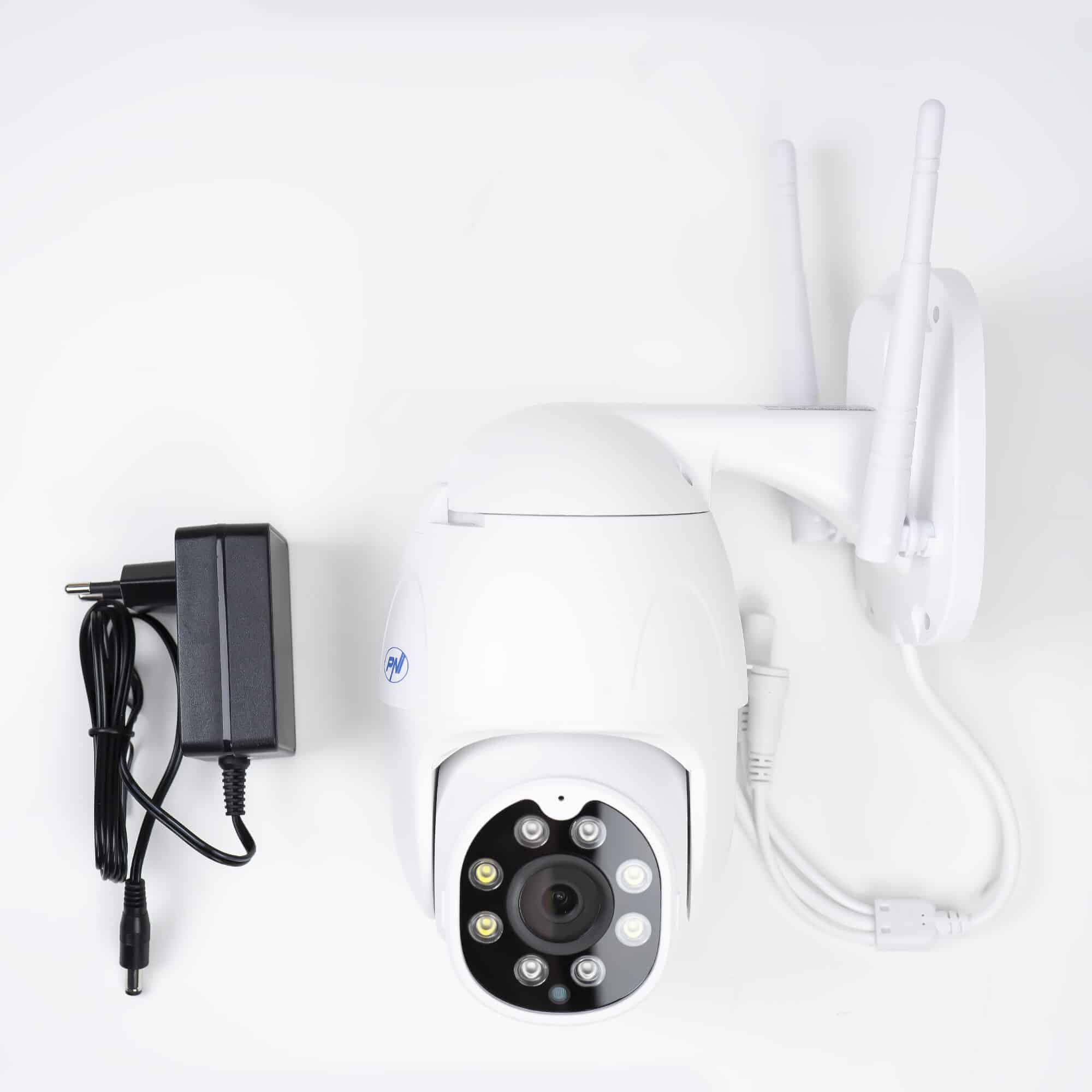 PNI IP230T 1080P vezeték nélküli videó megfigyelő kamera H264 + PTZ + 128 GB microSD, Night Vision, Tuya alkalmazás, P2P, Android, iOS, beltéri és kültéri használatra, mozgás utáni forgatás, mozgásriasztás