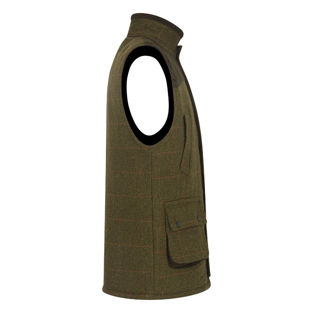 Walker and Hawkes Férfi Derby Tweed Warrington Elegáns Mellény – Anglia Kifinomultsága Sötét/dark sage