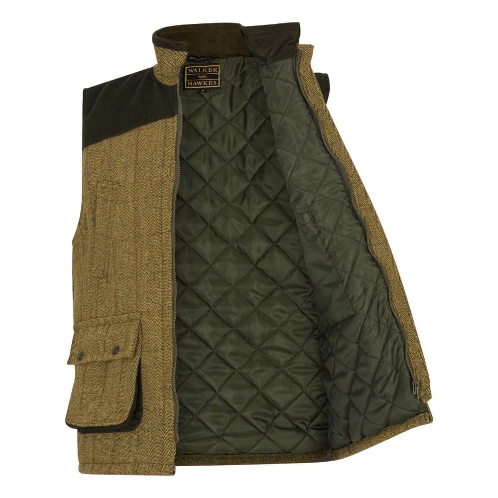 Walker and Hawkes Férfi Derby Tweed Warrington Elegáns Mellény – Anglia Kifinomultsága Világos