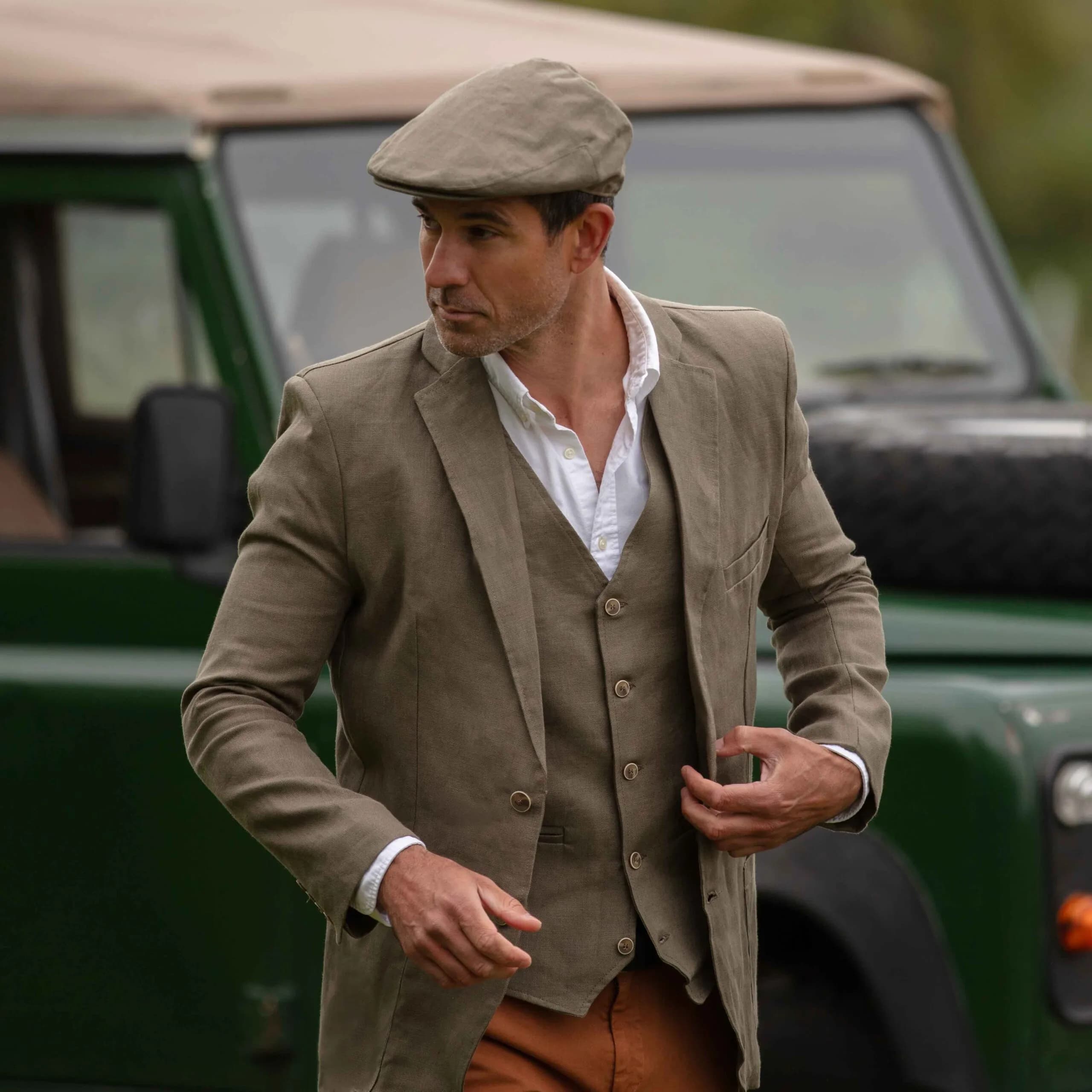 Walker & Hawkes Férfi Baird McNutt Irish Linen Banbridge Zakó