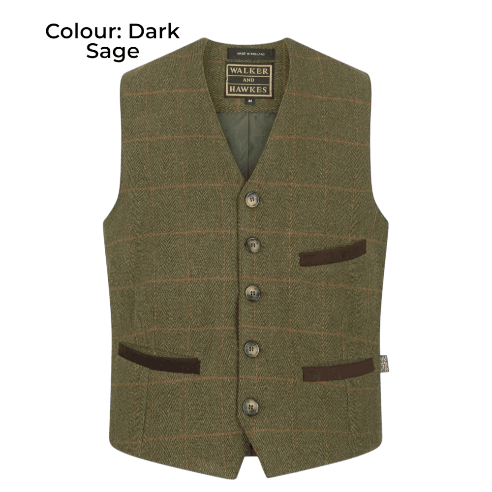 Walker & Hawkes Derby Tweed Alcott férfi mellény
