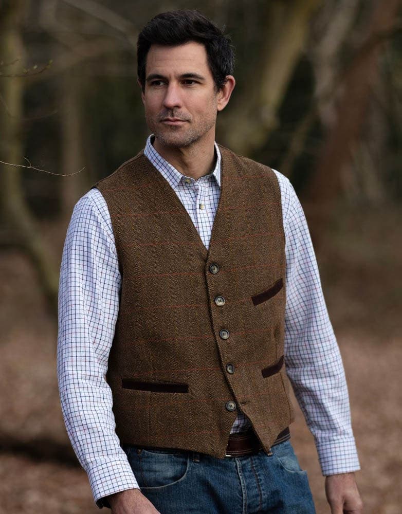 Walker & Hawkes Derby Tweed Alcott férfi mellény