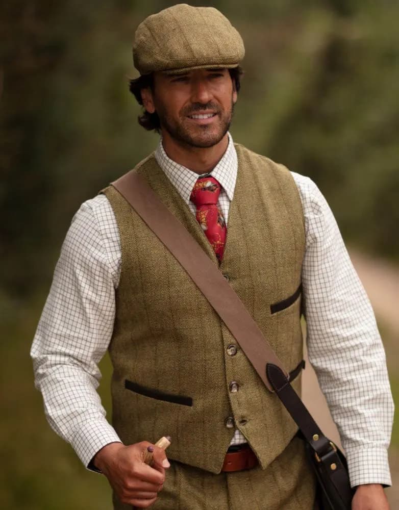 Walker & Hawkes Derby Tweed Alcott férfi mellény