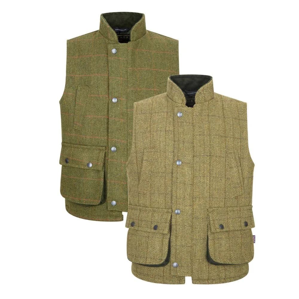 Walker & Hawkes Children’s Derby Tweed Greyson Shooting Gilet – Strapabíró tweed mellény gyerekeknek