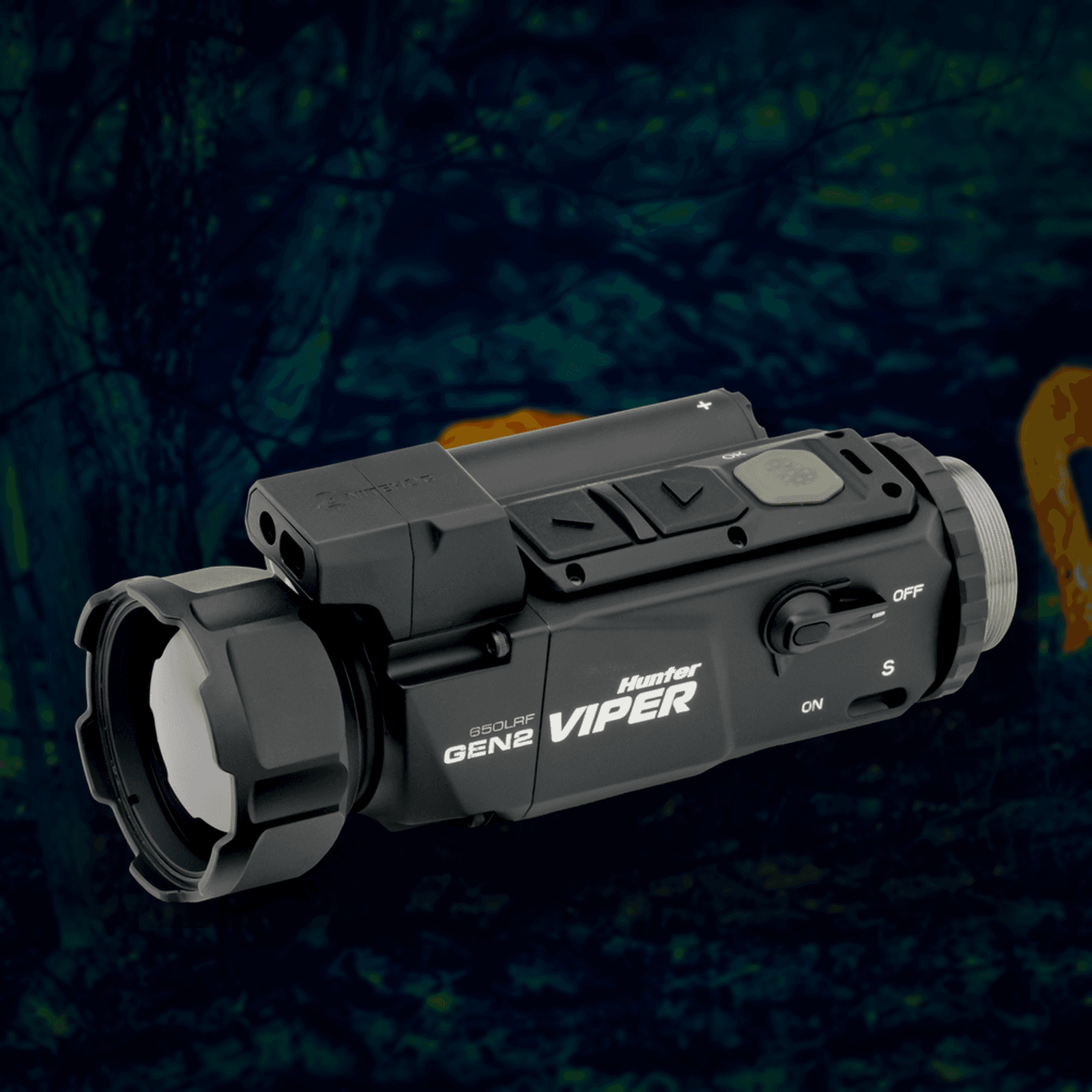 Nitehog VIPER GEN2 650 LRF Hőkamera-előtét integrált lézeres távolságmérővel és ballisztikai számítógéppel